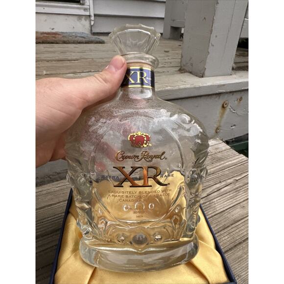 Crown Royal Bottle (Empty) with Original Box and Velvet Bag - Picture 4 of 7